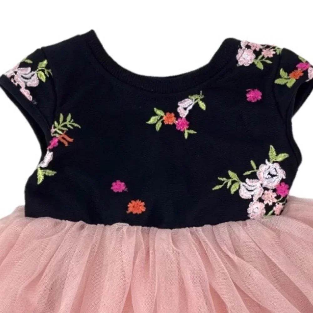 Popatu Floral Embroidery Tulle Dress NWT Size 18M